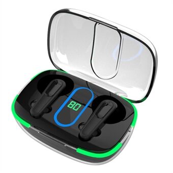 PRO70 TWS Bluetooth-øretelefon Vandtæt Stereo Music Calling Trådløst headset med åndelys