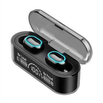 G35 TWS Trådløs Bluetooth-øretelefon Mini In-ear-øretelefoner Touch-headset med digitalt display-opladningsetui