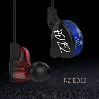 KZ-ED12 3,5 mm In-Ear Earbud-hovedtelefoner Støjreducerende HIFI-øretelefoner (uden mikrofon)