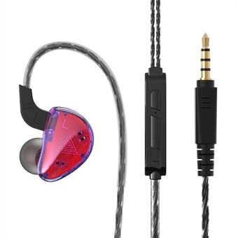 QKZ AK9 3,5 mm Wired HiFi Heavy Bass Øretelefon Noise Cancelling Sports Music In-ear Headset med Wire Control Mic