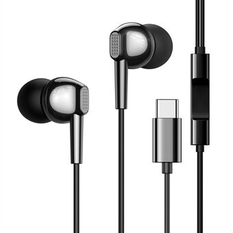 JOYROOM JR-EC02 Type-C-øretelefoner med ledning Sport Fashion -headsets Bas-hovedtelefon In-ear-øretelefoner med mikrofon til Xiaomi Huawei