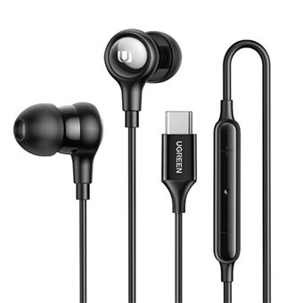 UGREEN 30638 USB Type-C øretelefoner Headset med ledning med mikrofon Hi-Fi stereohovedtelefoner til 2021 iPad Pro Samsung Galaxy S21 Google Pixel 5