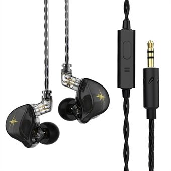 QKZ ZXT (with Microphone Version) 3.5mm Wired HiFi Heavy Bass In-ear Earphone Ergonomic Music Game Headset