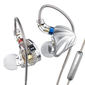 CVJ Nami Aluminium-Magnesium Coil-Iron Hybrid Switch Justerbar Headset Kablet In-Ear HiFi-hovedtelefoner med mikrofon