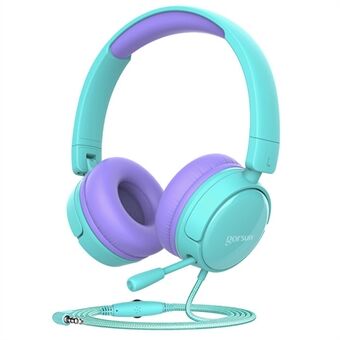 GORSUN A62 Headset med ledning til børn Justerbare hovedtelefoner Søde øretelefoner med mikrofon til lyttelæring