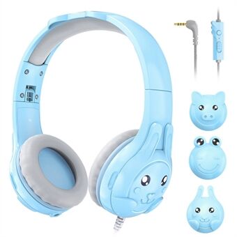 SOULBYTES S31 3,5 mm kablede hovedtelefoner til Kids 85/94 db lydstyrkebegrænsning Børnemusikheadset med DIY dekorative covers