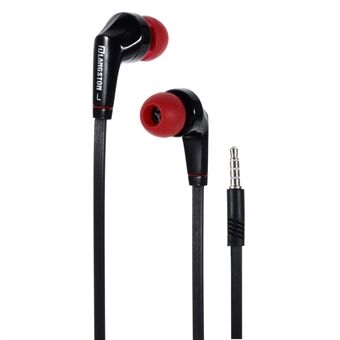 Langston JD88 3.5mm Flat Cable In-ear Stereo Earphone w/ Mic for iPhone Samsung HTC