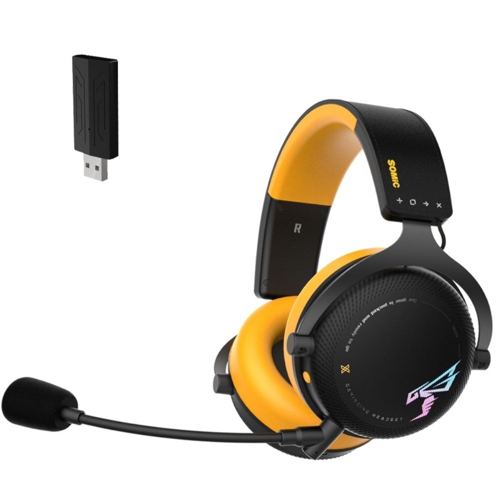 Prøve bison vakuum SOMIC G760 Over-ear Gaming Hovedtelefon Kablet 2.4G USB E-Sports Headset  Lav forsinkelse Bluetooth Stereo Musik HiFi Stereo Lyd høretelefon