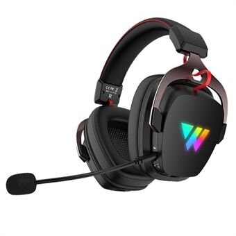 WINTORY W11 2.4G tilslutningsmuligheder hovedtelefoner med ledning over-ear E-sports øretelefon RGB LED-lys Stereo Bas Gaming Headset