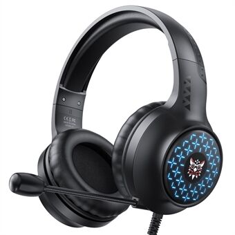 ONIKUMA X7 Gaming Headset Kablet hovedtelefon med 360 graders roterende mikrofon, monokromatisk lys