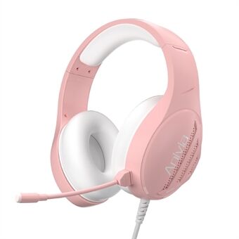 ANIVIA Piger Over-Ear hovedtelefoner til kvinder Stereo 3,5 mm kablet PC Gaming Headset med mikrofon - Pink