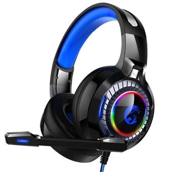 IMYB A60 RGB Light PC Gaming Headset Low Delay Noise Cancelling Mikrofon Hovedtelefon - Grå