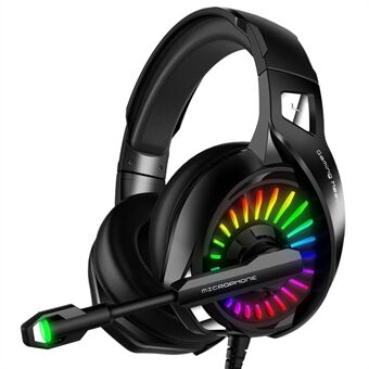 IMYB A20 Kablet Over-Ear E-sportshovedtelefon RGB LED-lys Stereo Gaming Headset med roterbar mikrofon