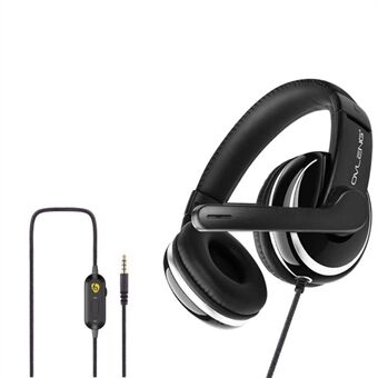 OVLENG OV-P4 Over-Ear Gaming Headset 3,5 mm kabel Letvægts, tilbagetrækkeligt hovedbøjle design hovedtelefon med rotationsmikrofon