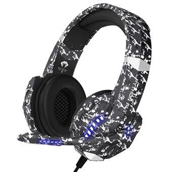 PYTHON FLY Wired Gaming Headset Stereo Lyd Farverig Lys 3,5 mm Over-Ear hovedtelefon med mikrofon