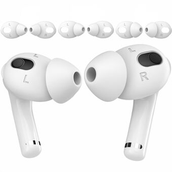 AHASTYLE PT66-3 3 par ørepropper silikone ørepropper til Apple AirPods 3, udskiftning af blødt dæksel til øretelefoner, størrelse: L