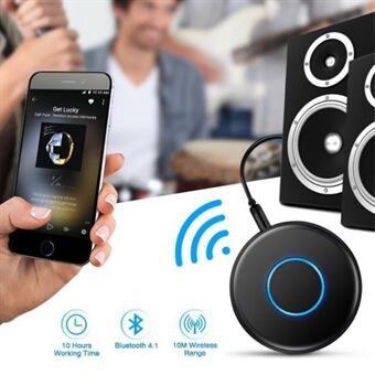 Ultratynd trådløs Bluetooth 4.1 HD stereo bilstereomodtageradapter med AUX-indgang