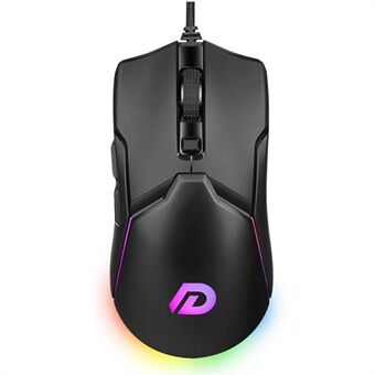 DWN DM503 Kablet RGB-gamingmus Højtydende mus med 6 knapper, 10 baggrundslysfarver til bærbar computer