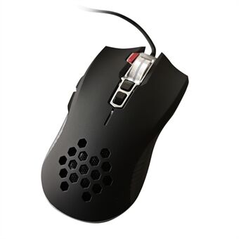 DWN DM6809 Hollow Honeycomb Wired Gaming Office Mouse 3200 DPI Computer Laptop Mus med RGB lys