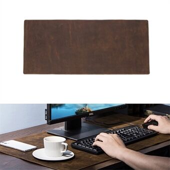 KONTAKTER FAMILIE 90x45 cm stor ægte læder musemåtte Office Anti-slip skrivebordsmåtte Laptop Gaming Musemåtte Tastaturpude