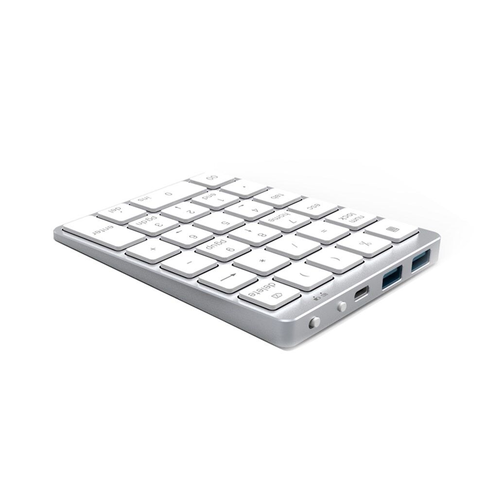 hjemmelevering Profit Forstyrrelse N970 Pro aluminiumslegering 28 taster Bluetooth trådløst numerisk tastatur  Ultratyndt mini numerisk tastatur