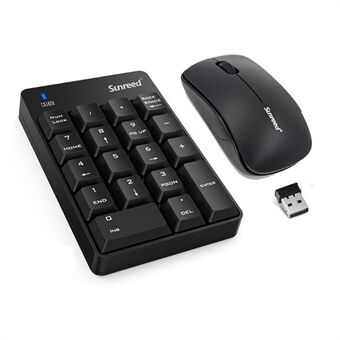 SUNREED SK- Counter 2.4G trådløs mus med Bluetooth-kablet numerisk tastaturtæller til bærbar Tablet Desktop Computer
