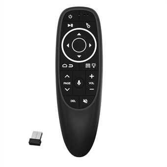 G10S Pro 2.4G trådløs Air Mouse-fjernbetjening med baggrundsbelyst og gyrosensor til Android TV Box Support Stemmesøgning