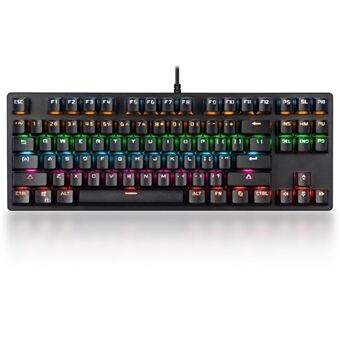 K87 87 Keys Blue Switch Mekanisk Gaming Keyboard med Nine Lighting Effect