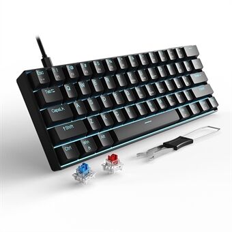 IBLANCOD K61 Mekanisk Gaming Keyboard 61 Taster Trådløst tastatur Indbygget 2000mAh batteri