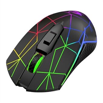 ZIYOU LANG X9 2.4G trådløs mus Bærbar lydløs mus med 6 taster / lyseffektunderstøttelse 800 / 1600 / 2400 DPI