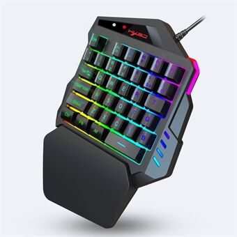 HXSJ V500 35 taster One-handed gaming tastatur RGB baggrundsbelyst tastatur