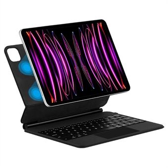 JIUYU til iPad Pro 11 (2020) / (2021) / (2022) Aftageligt magnetisk tastatur etui PU læder Stand med multi-touch pegefelt