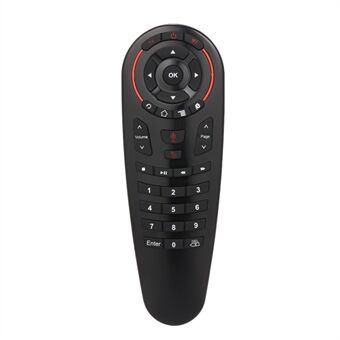 Fjernbetjening 2.4G trådløs Voice Air Mouse 33 Taster IR Læring Gyro Sensing Smart Remote til Android TV Box Mini PC