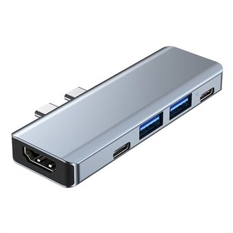 YG-2102 5 i 1 Multiport Hub USB Type-C 4K HDMI-kompatibel PD 100W opladningsadapter til MacBook Pro/Air