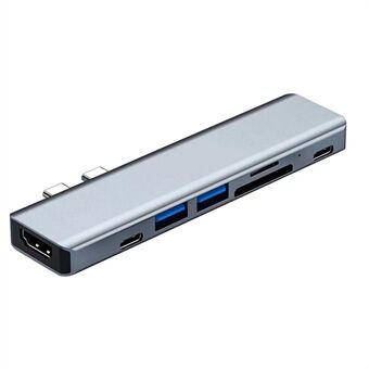 YG-2101 7 i 1 USB Hub med 4K HDMI USB 3.0 PD Fast Charge SD TF-kortlæser Multiport dockingstation Adapter til MacBook Pro/Air
