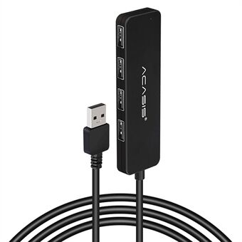 ACASIS AB2-L412 1,2 m kabel 4 porte USB2.0 Hub 480 Mbps Datatransmission USB Hub Splitter