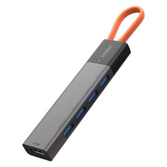 XIAOMI YOUPIN MWCMA02 Type-C Hub Converter USB-C Adapter PD 100W hurtigopladningsdock til 4xUSB 3.0-porte og HD-videoudgangsport