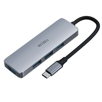 WIWU A440 Pro 4-i-1 USB-C-adapterhub til 4xUSB 3.0-port til MacBook MateBook Type-C bærbar computer