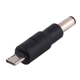 10 stk DC strømstik 5,5 x 2,1 mm han-til mikro-USB han-adapter