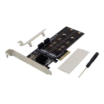 PCI-E SATA 6G RAID Expansion Card NGFF Service Storage Adapter with Marvell 88SE9230 Processor