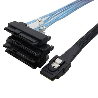 1m Mini SAS 36-Pin SFF-8087 to 4 SAS 29-Pin SFF-8482 Adapter Cable with 15 Pin SATA Power Connector