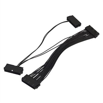 24Pin Strømforsyning Synchronizer Han til Hun ATX Mining 30cm 24 Pin Dual PSU forlængerkabel til computer