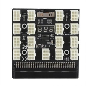 PCI-E 12V 64-pin til 17x6-pin Power Server Board Adapter Breakout Board med LED-skærm til HP 1200W 750W PSU-server