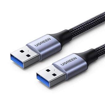 UGREEN 80790 USB 3.0 A til A-kabel 1m USB 3.0 til USB 3.0-kabel Han-til-han-kabel Nylonflettet ledning Kompatibel til harddiskskabe DVD-afspiller Laptop