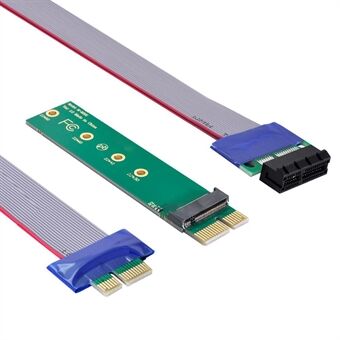 EP-051+SA-002 M2 NGFF M-nøgle NVME AHCI SSD til PCI-E 3.0 X1 lodret adapter med forlængerkabel