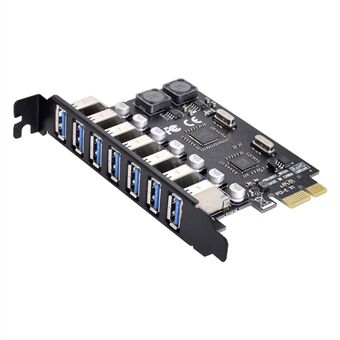 U3-019-7P 7 porte 5 Gbps PCI-E til USB 3.0 HUB PCI Express udvidelseskortadapter med NEC+VLI Dual Chip