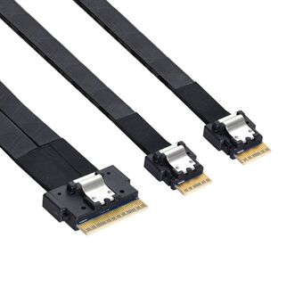 SF-034-0.4M PCI-E Ultraport Slimline SAS Slim 4.0 SFF-8654 8i 74Pin til Dual SFF-8654 4i 38Pin Kabel