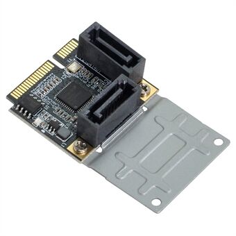 SA-033 Mini PCI-E PCI Express til SATA 3.0 Dual Ports Adapter Converter Hard Drive Extension Card