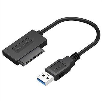USB3.0 Slimline USB3.0 Am / SATA-adapterkabel Easy Drive-ledning USB3.0 / SATA 7 + 6-pin 3.0 / SATA 7 + 6