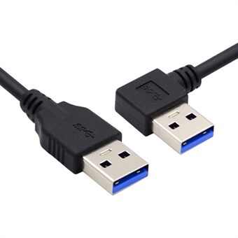 U3-069-LE 90 graders vinklet USB 3.0 Type-A han til lige 3.0 Type-A hankabel 40 cm 5 Gbps dataledning